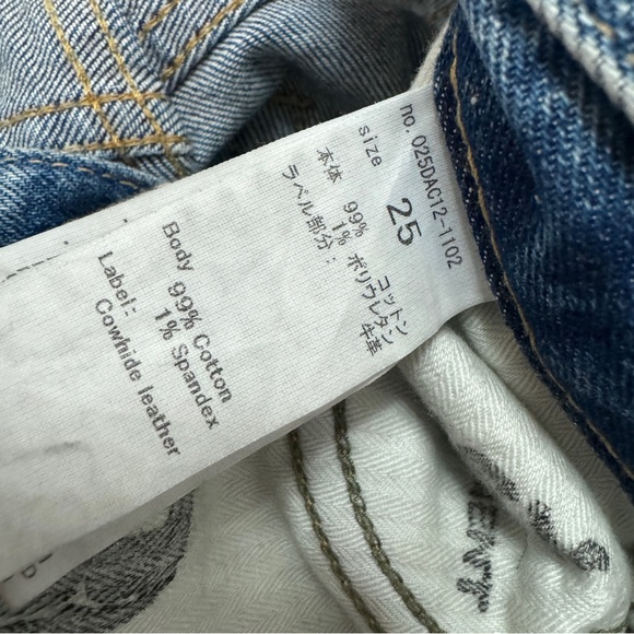 Moussy sz 25 Vintage Flare Denim Jeans Denim Japan Blue High Waist - Picture 4 of 7